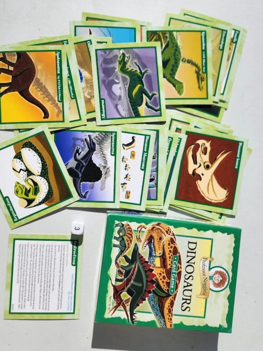Professor Noggin's Dinosaurs Card Game Fun and Educational Family Trivia Game En